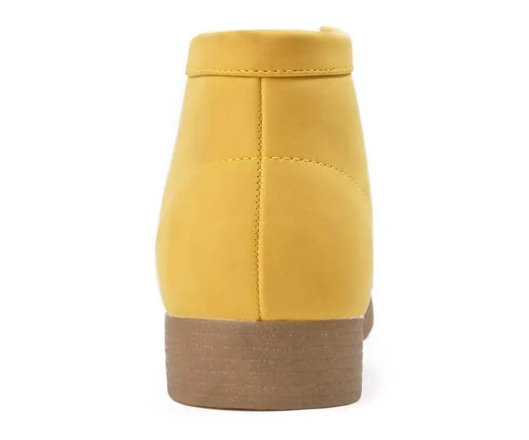 Amali Jason2 Men's Suede High Top Sneakers Mustard Yellow