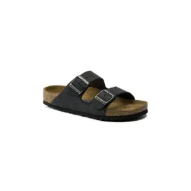 Birkenstock Womens Black Arizona Soft Footbed Oiled Leather Sandal - 752483