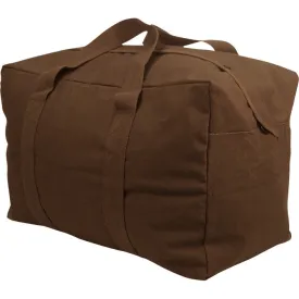 Brown - Canvas Parachute Cargo Bag Extra Large Duffle Bag 75L