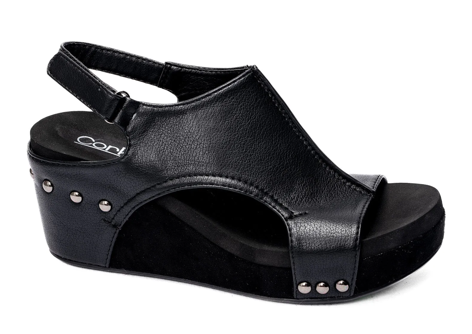 CARLEY WEDGE BY CORKYS - BLACK