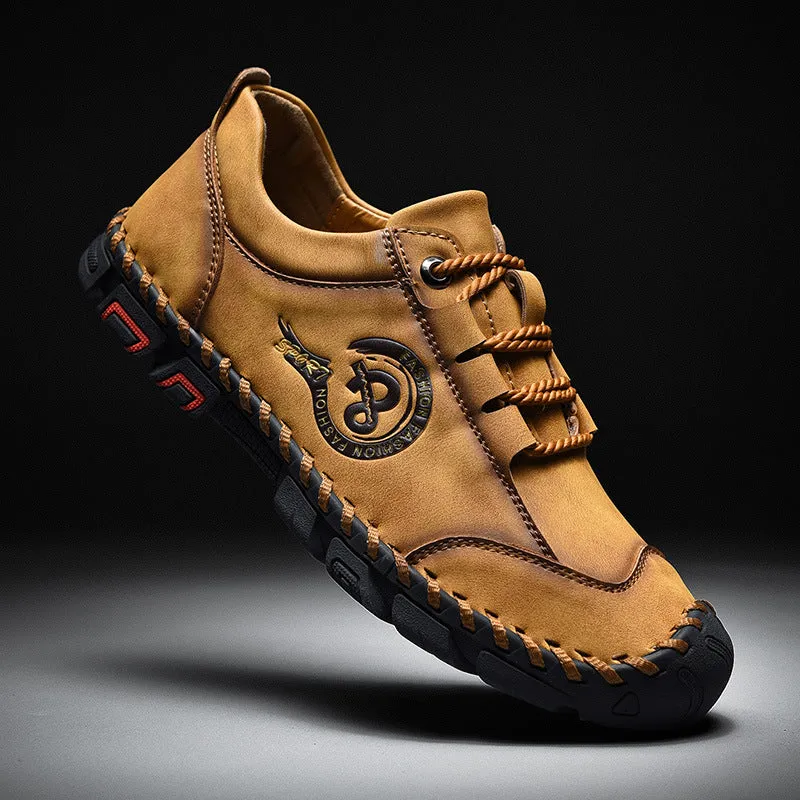 Classic Comfortable Men Quality Split Leather Shoes Plus Size