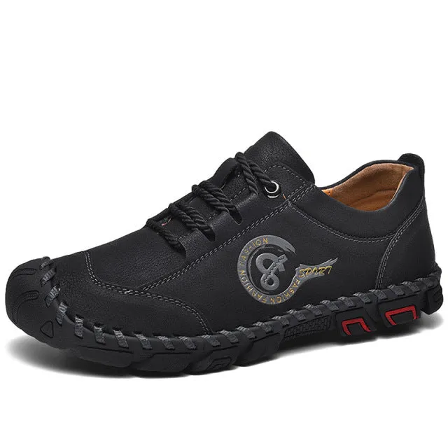 Classic Comfortable Men Quality Split Leather Shoes Plus Size
