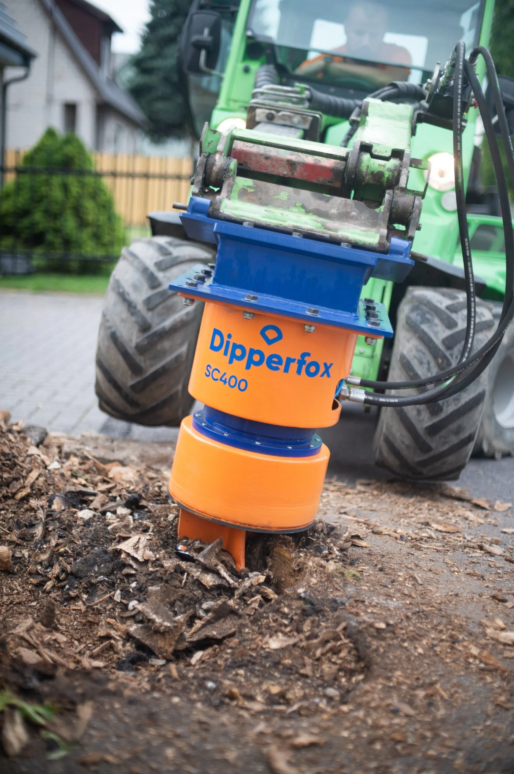 Dipperfox Stump Crushers | Model SC400 | 20" Cutting Diameter | For Mini Compact/Compact Track Loaders