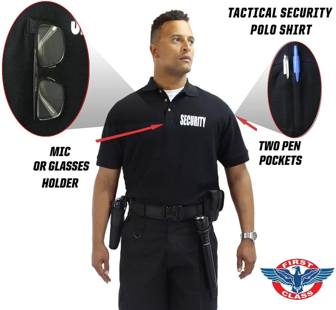 First Class Poly Cotton Tactical Polo Shirts - Security Guard Officer Shirt