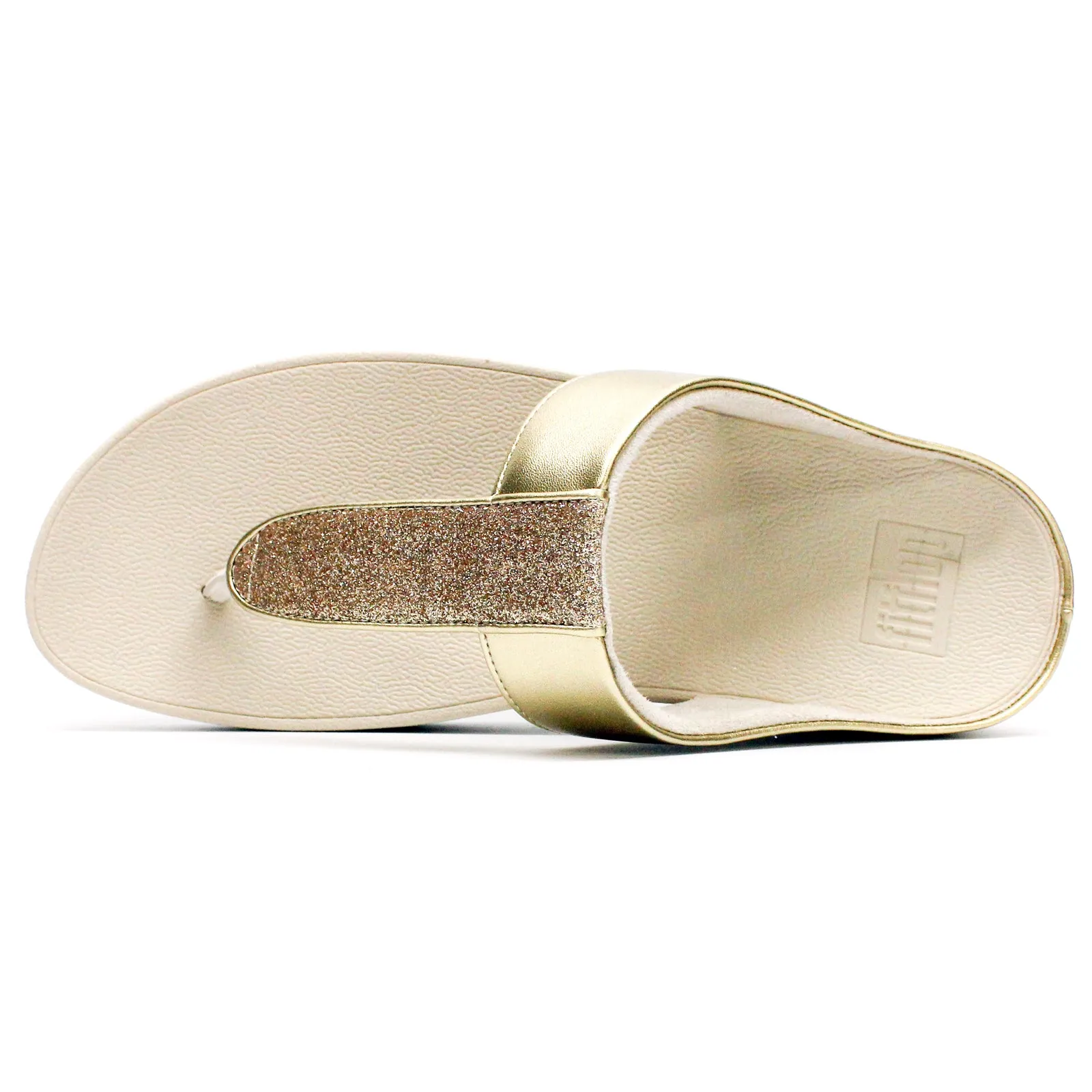 FitFlop Fino Glitterdust Metallic Toe Post Synthetic Leather Women's Toe Post Sandals
