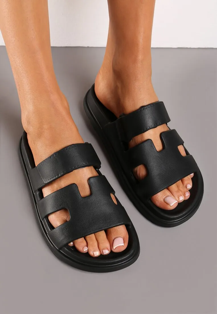 Foam Pool Flip-Flops -Black