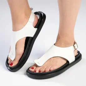 Froggie Tessa 2 Leather Comfort Sandals - White