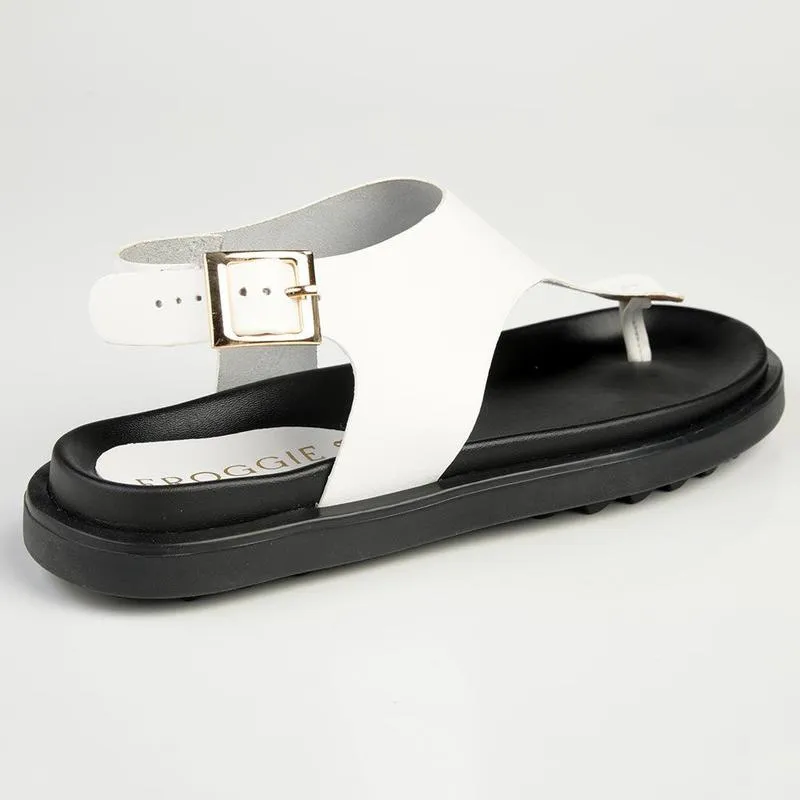 Froggie Tessa 2 Leather Comfort Sandals - White