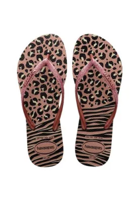 HAVAIANAS SLIM ANIMALS MIX - BLACK.GOLDEN