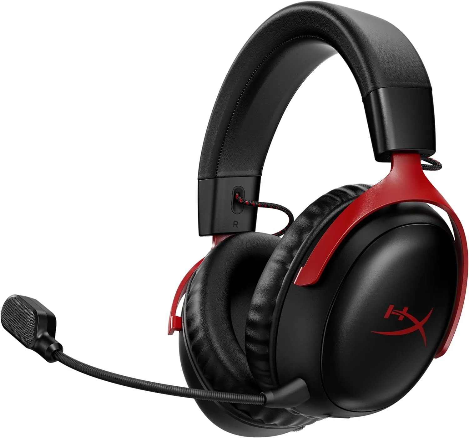 HyperX Cloud III Wireless  Gaming Headset for PC, PS5, PS4, up to 120-hour Battery, 2.4GHz Wireless, DTS Spatial Audio, 53mm Angled Drivers, Memory Foam, Durable Frame, 10mm Microphone, Black/Red