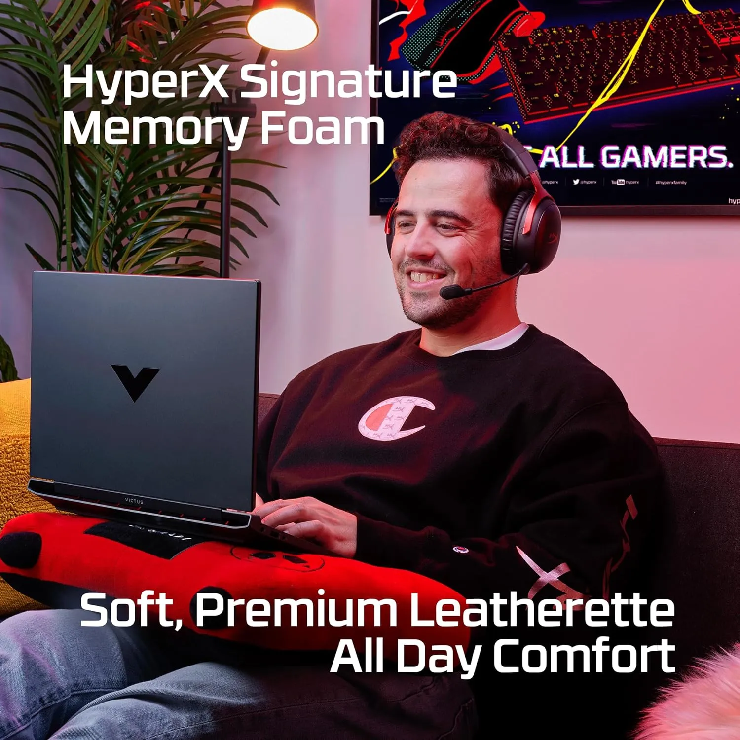 HyperX Cloud III Wireless  Gaming Headset for PC, PS5, PS4, up to 120-hour Battery, 2.4GHz Wireless, DTS Spatial Audio, 53mm Angled Drivers, Memory Foam, Durable Frame, 10mm Microphone, Black/Red