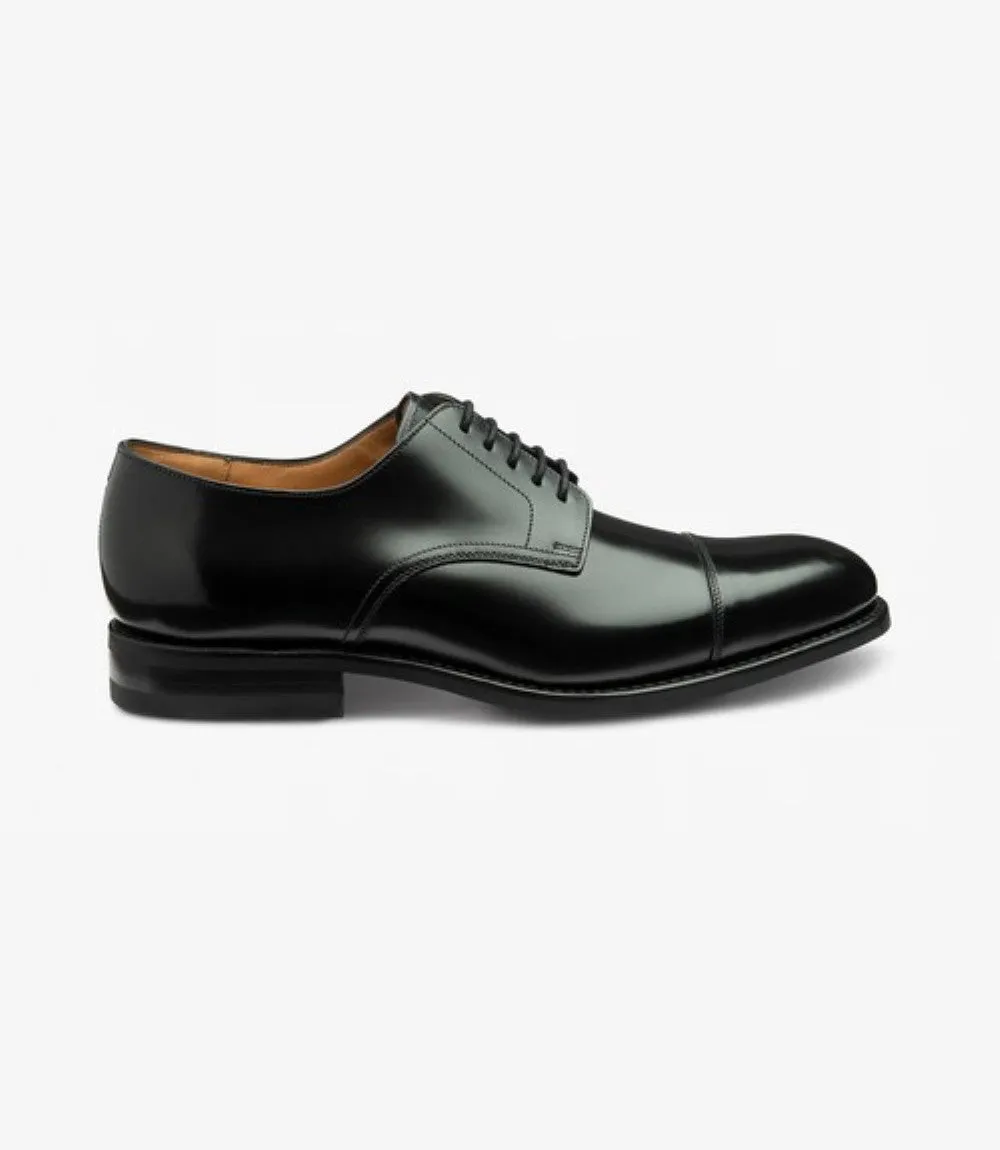 LOAKE 305 BLACK OXFORD TOE CAP RUBBER SOLE G-WIDE