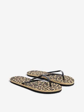 LUNA BLU Beige Leopard Printed Flip-Flop