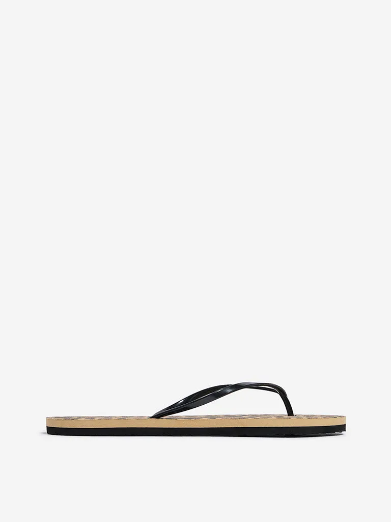 LUNA BLU Beige Leopard Printed Flip-Flop