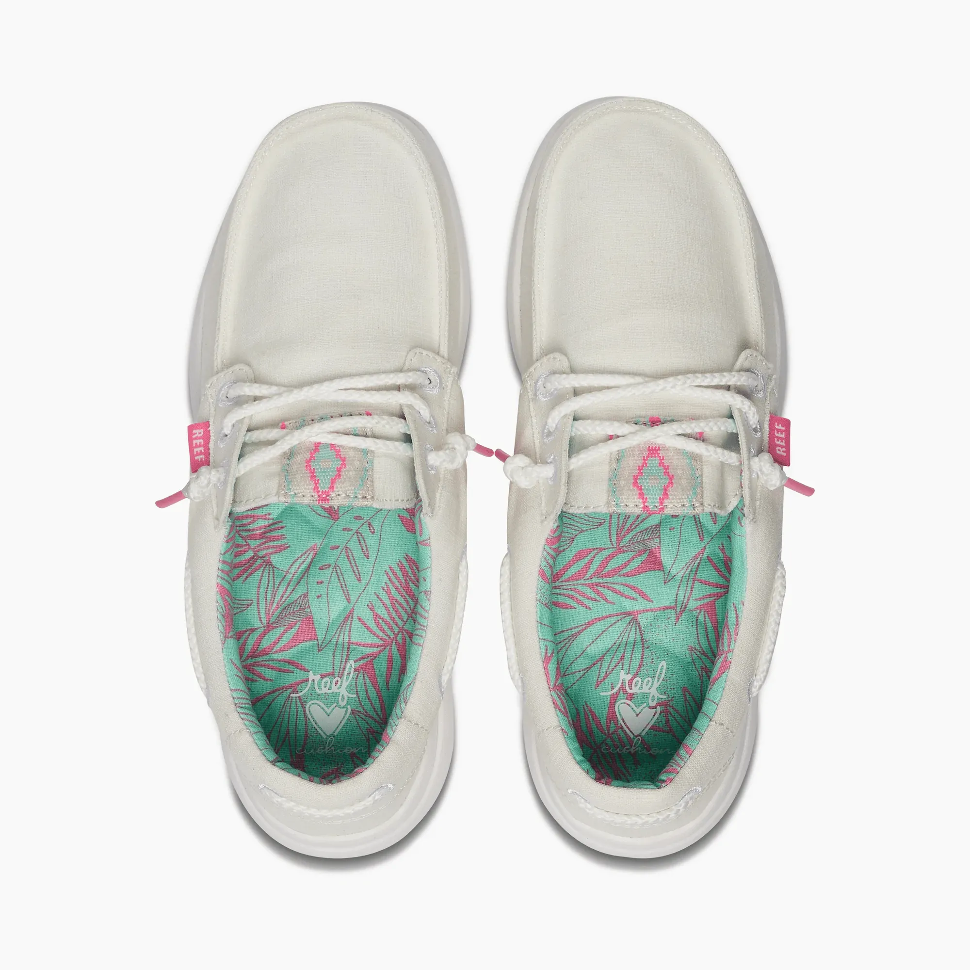 Reef Women's Cushion Coast Boat Shoes- White