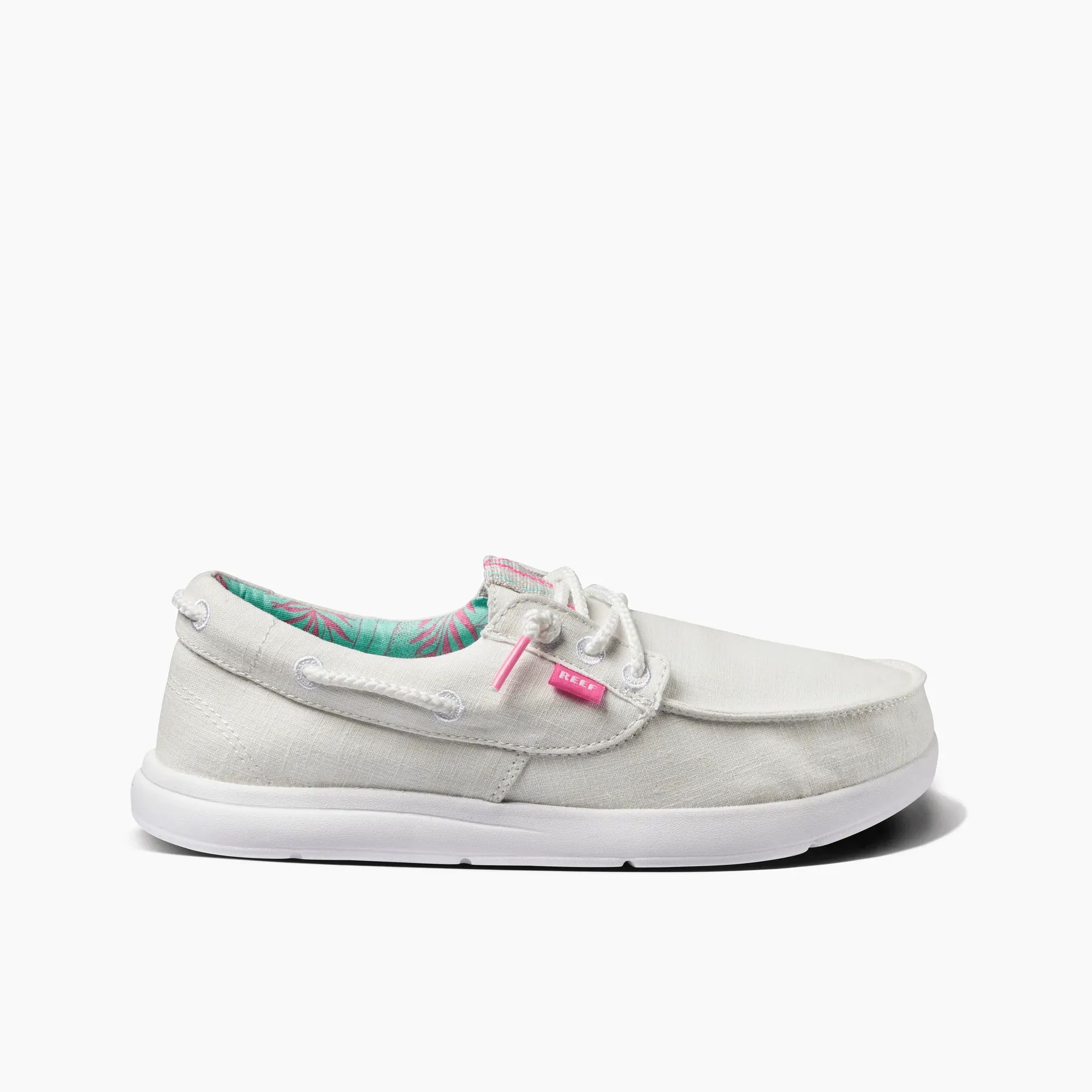 Reef Women's Cushion Coast Boat Shoes- White