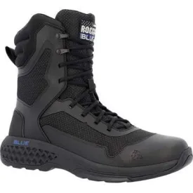 Rocky Men's Code Blue 8" Soft Toe Slip Resist Service Boot- Black- RKD0124