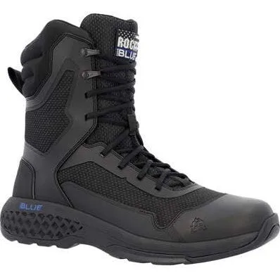 Rocky Men's Code Blue 8" Soft Toe Slip Resist Service Boot- Black- RKD0124