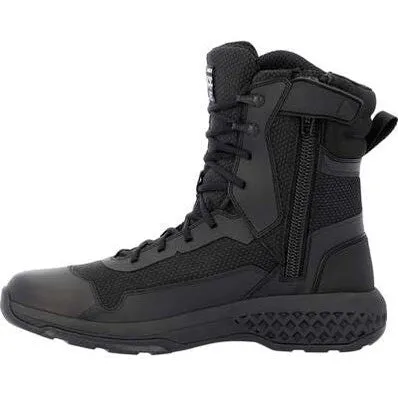 Rocky Men's Code Blue 8" Soft Toe Slip Resist Service Boot- Black- RKD0124