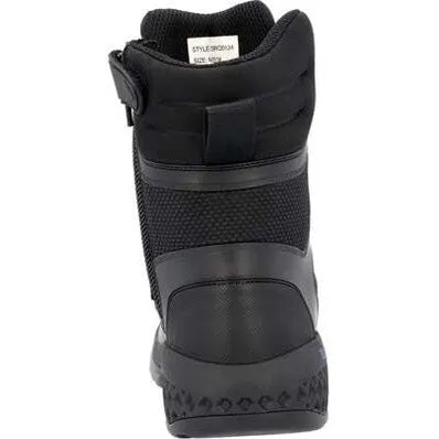 Rocky Men's Code Blue 8" Soft Toe Slip Resist Service Boot- Black- RKD0124