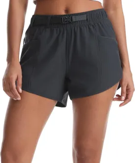 Rrosseyz Women??s Hiking Shorts with Pockets Quick Dry Stretch Workout Shorts for Outdoor Casual and Travel