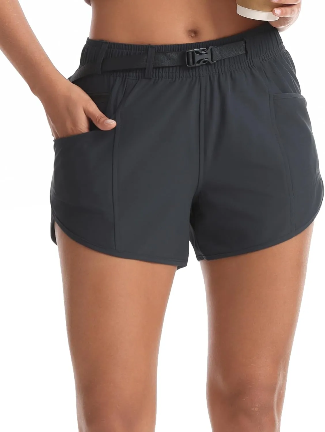 Rrosseyz Women??s Hiking Shorts with Pockets Quick Dry Stretch Workout Shorts for Outdoor Casual and Travel