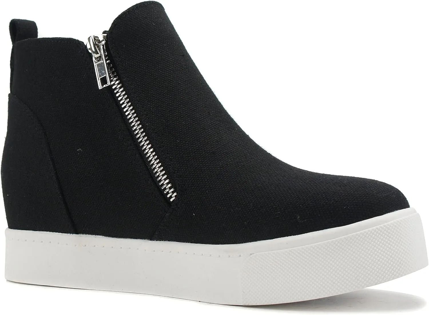 Soda Taylor Hidden Fahsion Wedge Sneaker Shoes Side Zipper