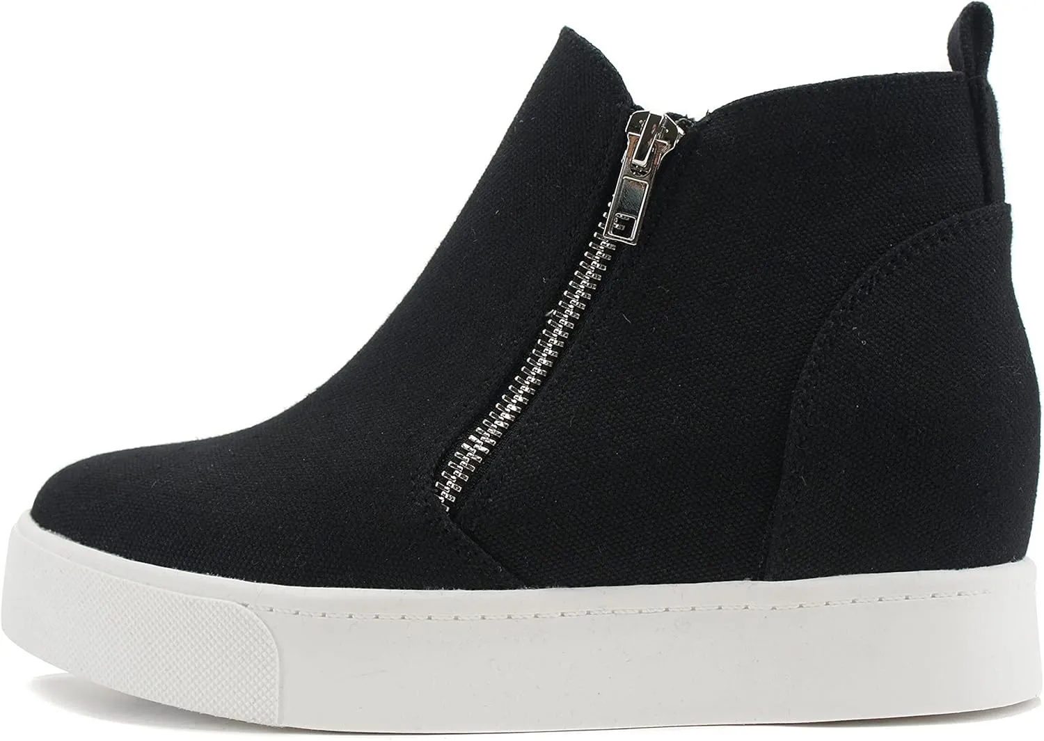 Soda Taylor Hidden Fahsion Wedge Sneaker Shoes Side Zipper