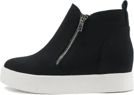 Soda Taylor Hidden Fahsion Wedge Sneaker Shoes Side Zipper
