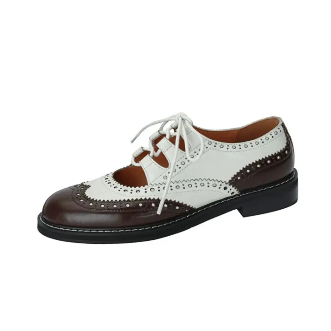 Soriano Two Tone Oxford Brogue Loafers