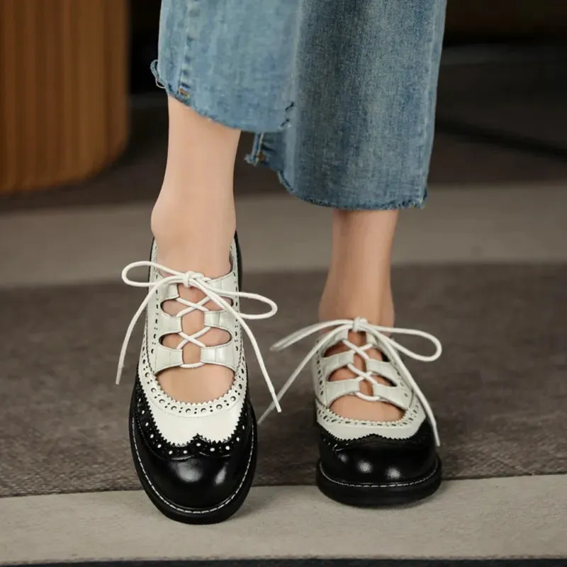 Soriano Two Tone Oxford Brogue Loafers