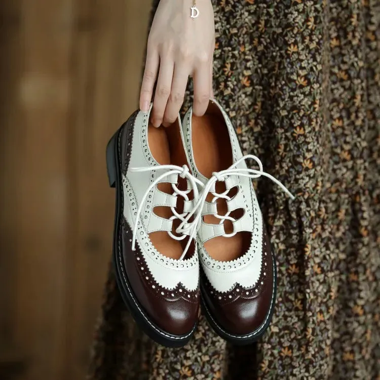 Soriano Two Tone Oxford Brogue Loafers