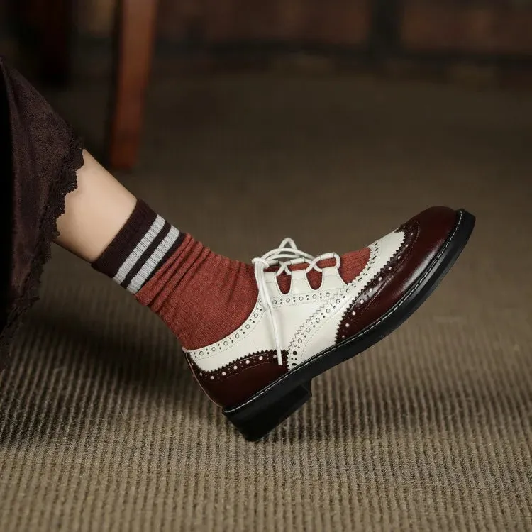 Soriano Two Tone Oxford Brogue Loafers