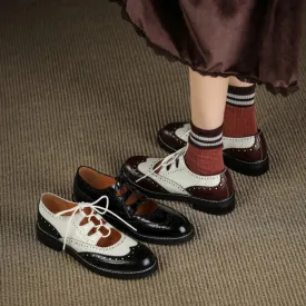 Soriano Two Tone Oxford Brogue Loafers