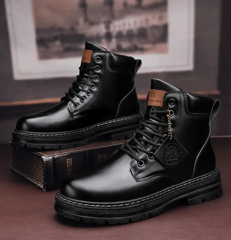 Tim - Men's Waterproof Work Boots with Padded Collar and Sturdy Sole