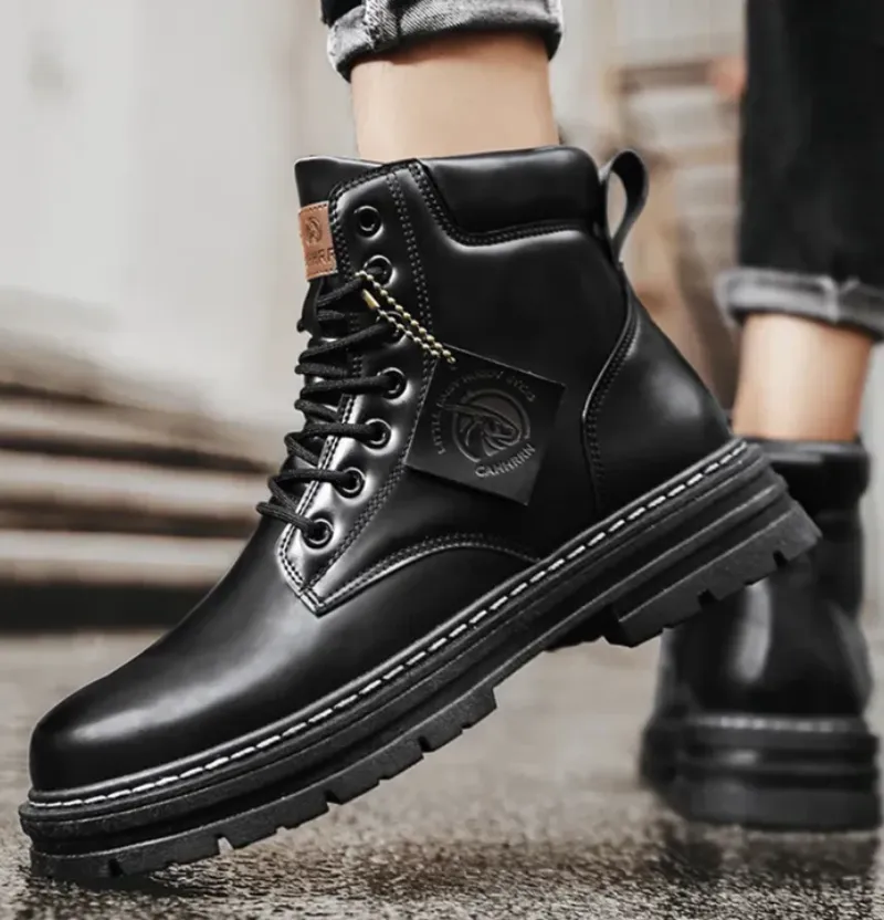 Tim - Men's Waterproof Work Boots with Padded Collar and Sturdy Sole