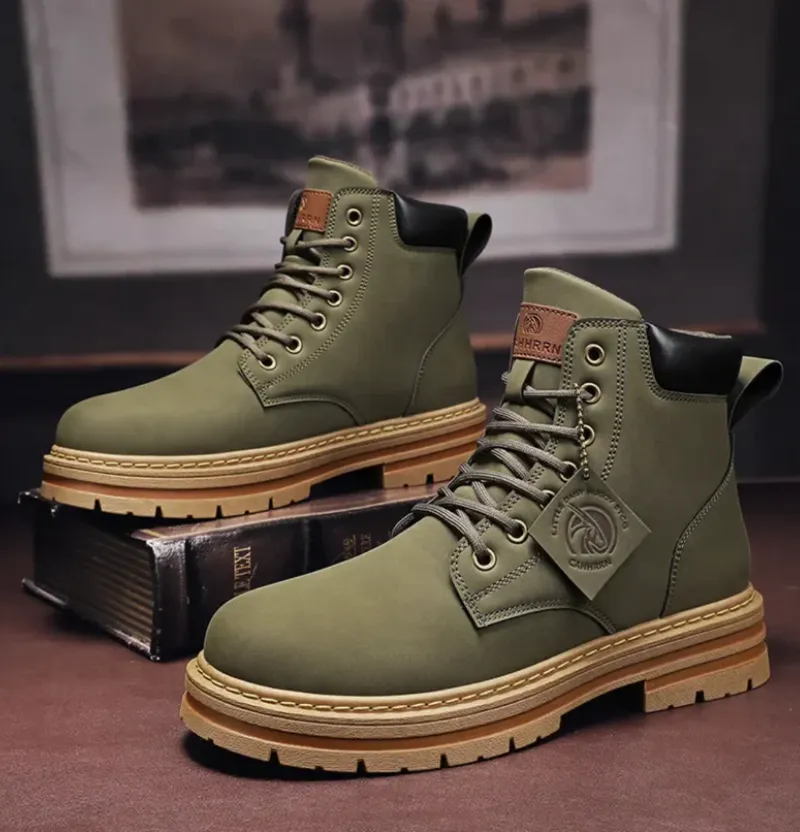 Tim - Men's Waterproof Work Boots with Padded Collar and Sturdy Sole