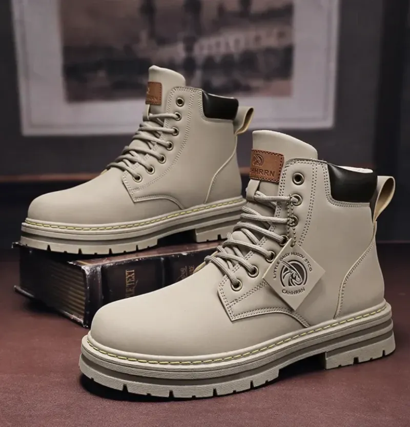Tim - Men's Waterproof Work Boots with Padded Collar and Sturdy Sole