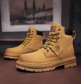 Tim - Men's Waterproof Work Boots with Padded Collar and Sturdy Sole