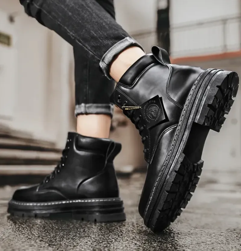 Tim - Men's Waterproof Work Boots with Padded Collar and Sturdy Sole