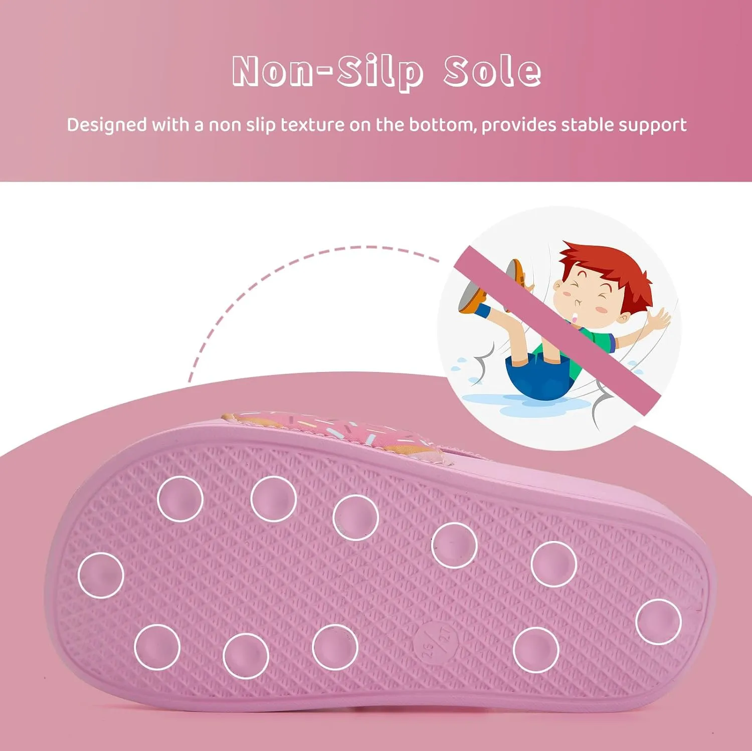 WateLves Toddler Boys Girls Slides Sandals for Swim Beach Kids Water Shoes Casual Summer Slippers